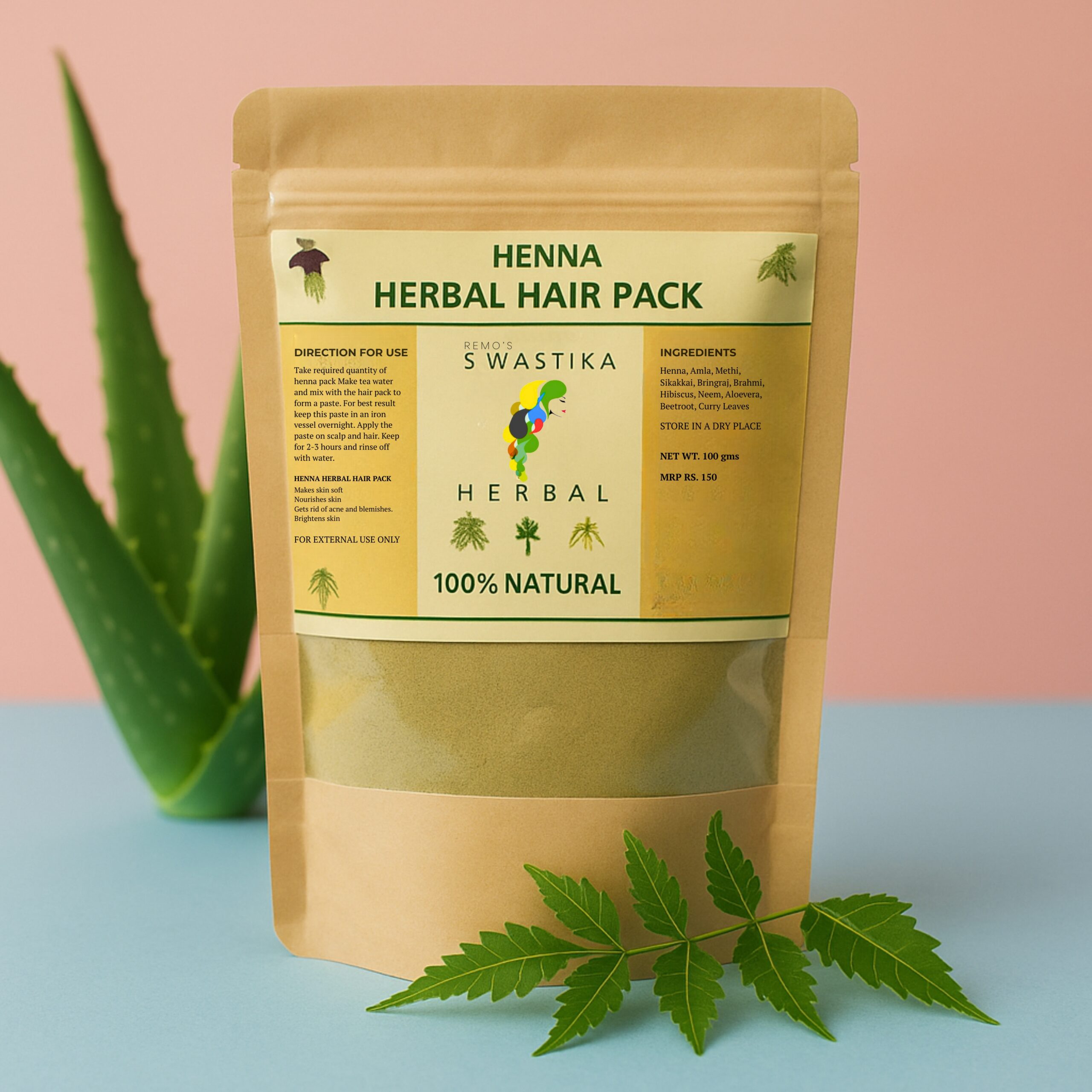 Henna herbal hair pack – 100g | 250g